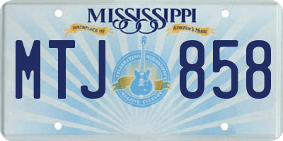 MS license plate MTJ858