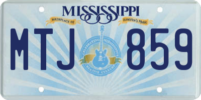MS license plate MTJ859