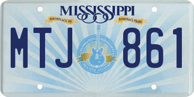 MS license plate MTJ861
