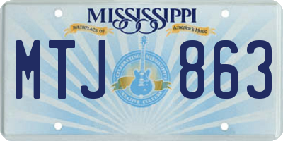 MS license plate MTJ863