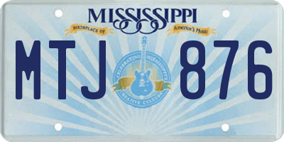 MS license plate MTJ876