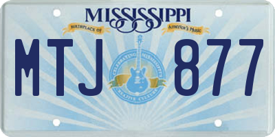 MS license plate MTJ877