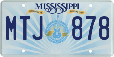 MS license plate MTJ878