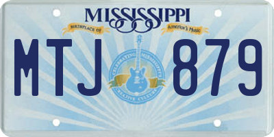 MS license plate MTJ879