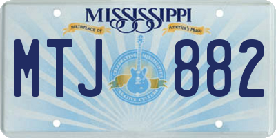 MS license plate MTJ882