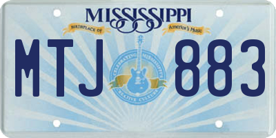 MS license plate MTJ883
