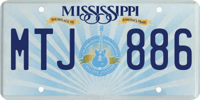 MS license plate MTJ886