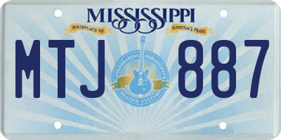 MS license plate MTJ887