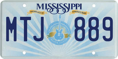 MS license plate MTJ889