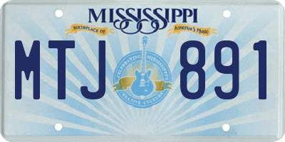 MS license plate MTJ891