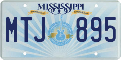 MS license plate MTJ895