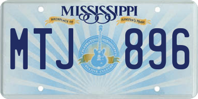 MS license plate MTJ896