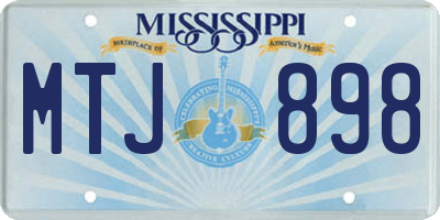 MS license plate MTJ898