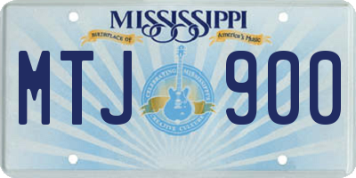 MS license plate MTJ900