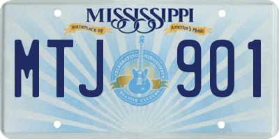 MS license plate MTJ901