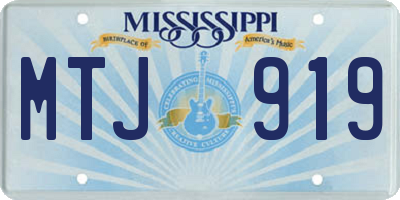 MS license plate MTJ919