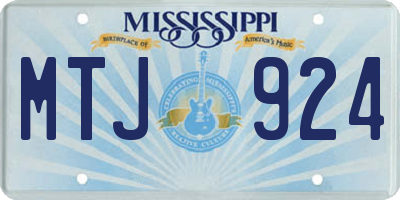 MS license plate MTJ924
