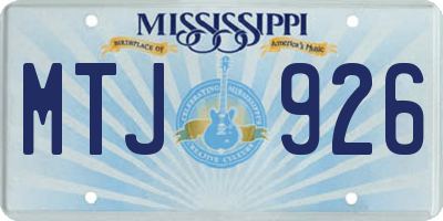 MS license plate MTJ926