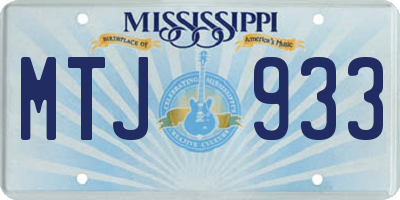 MS license plate MTJ933