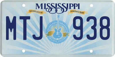 MS license plate MTJ938
