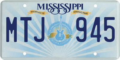 MS license plate MTJ945