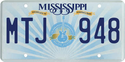 MS license plate MTJ948