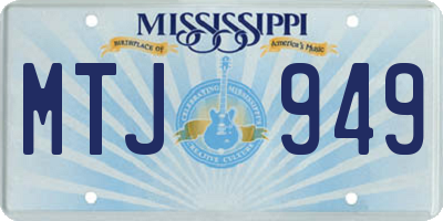 MS license plate MTJ949