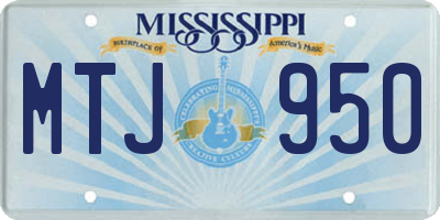MS license plate MTJ950