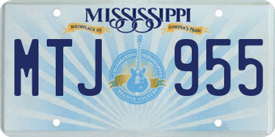MS license plate MTJ955