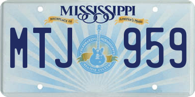 MS license plate MTJ959