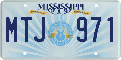 MS license plate MTJ971