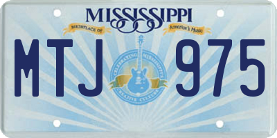 MS license plate MTJ975