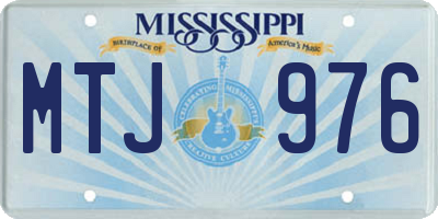 MS license plate MTJ976