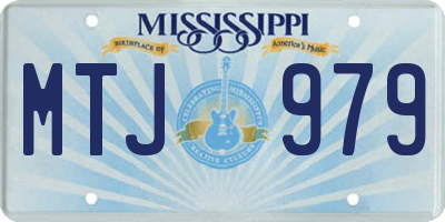 MS license plate MTJ979