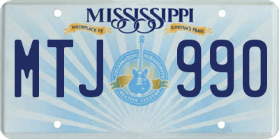 MS license plate MTJ990