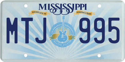 MS license plate MTJ995