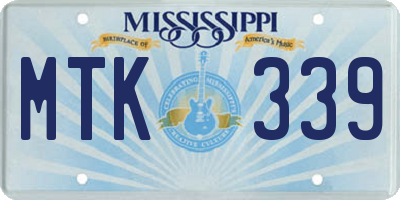 MS license plate MTK339
