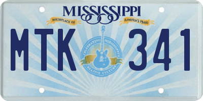 MS license plate MTK341