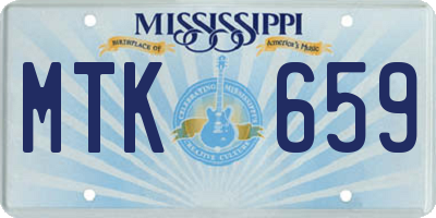 MS license plate MTK659
