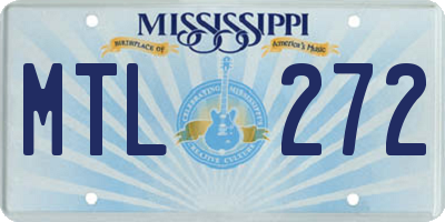 MS license plate MTL272