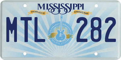 MS license plate MTL282