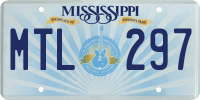MS license plate MTL297