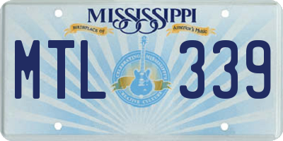 MS license plate MTL339