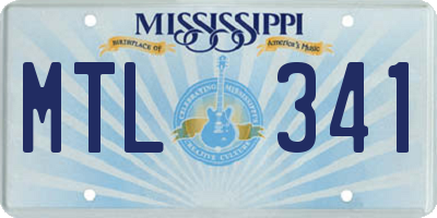 MS license plate MTL341