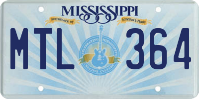 MS license plate MTL364