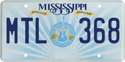 MS license plate MTL368
