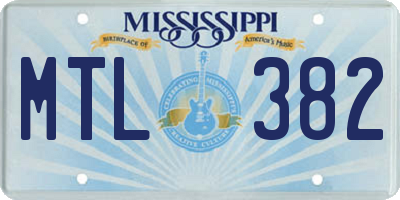 MS license plate MTL382