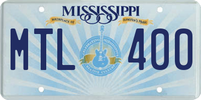 MS license plate MTL400