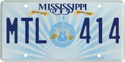 MS license plate MTL414