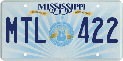 MS license plate MTL422
